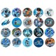 TMS820 Set 20 mini discuri de vafa decupate caketoppers cu Max Steel D5cm